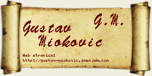 Gustav Mioković vizit kartica